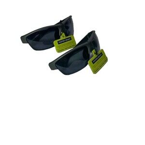 Foster Grant Blade Sunglasses Black Polarized 2 Pack Bundle New